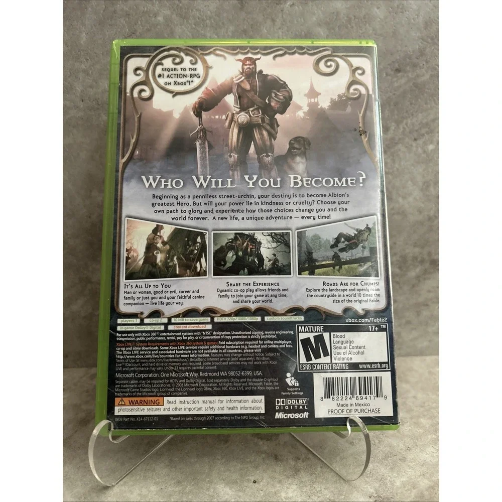 Microsoft Fable 2 (Xbox 360, 2018) Microsoft Company Store Purchase